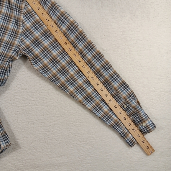 Barbour Shirt Mens XL Eastwood Thermo Weave Regular Fit Plaid Button Down - Picture 10 of 11